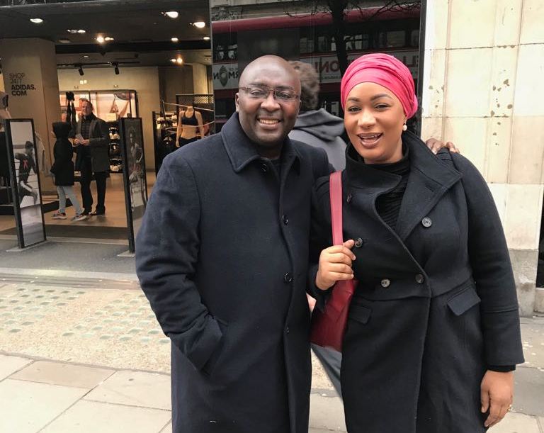 Dr. Bawumia and his wife Samira on the street of London
