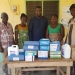 John Dumelo with officials of the medical centres