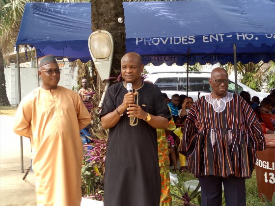 Togbe Afede XIV, addressing the gathering on Boxing Day