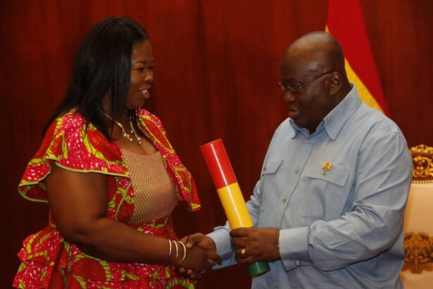 Evelyn Ama Kumi Richardson and Nana Addo