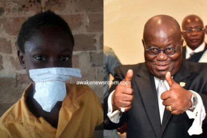Akufo-Addo and Paper nose mask