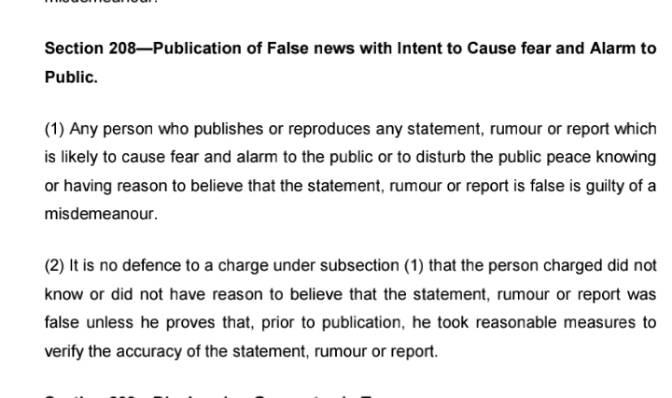 fake news publication law