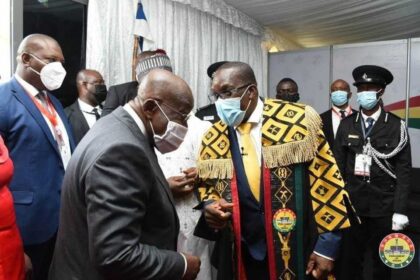 President Akufo-Addo (left) with Speaker of Parliament, Alban Bagbin