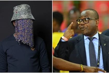 Anas Aremeyaw Anas (left) in grid with Kwesi Nyantakyi