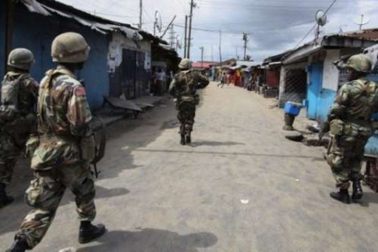 Soldiers on duty at Bawku