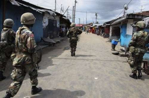 Soldiers on duty at Bawku