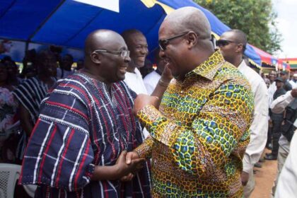 Dr. Mahamudu Bawumia greets John Mahama
