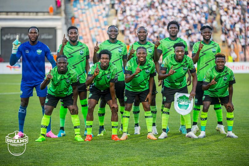 Dreams FC squad photo before playing Zamalek in Cairo on April 21, 2024