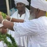 Gborbu Wulomo performing a traditional rite