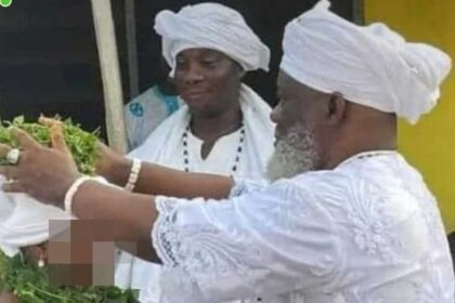 Nungua Wulomo at a ceremony to betroth a 12-year-old girl