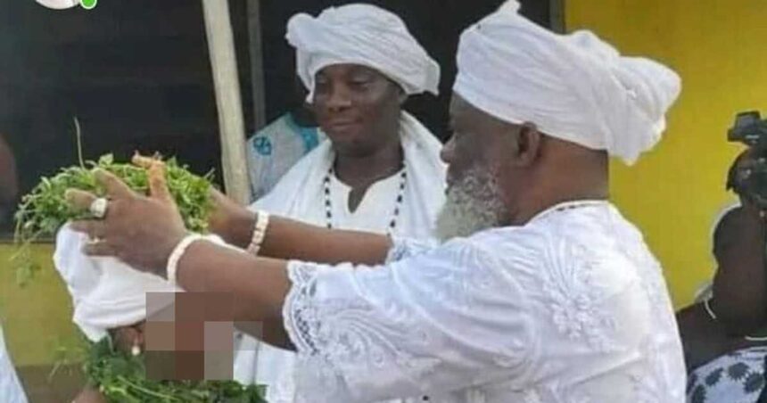 Nungua Wulomo at a ceremony to betroth a 12-year-old girl