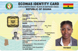 Sample Ghana Card