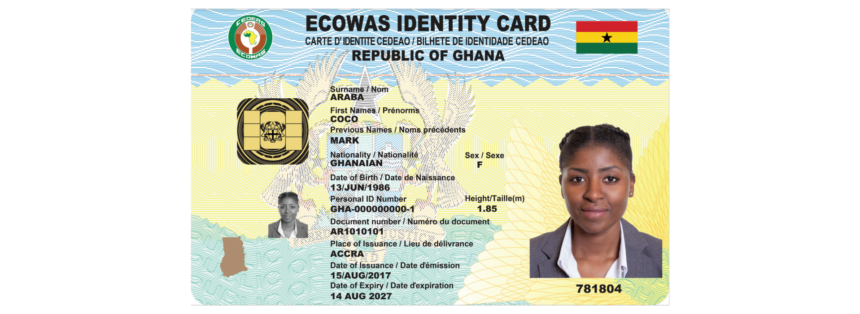 Sample Ghana Card