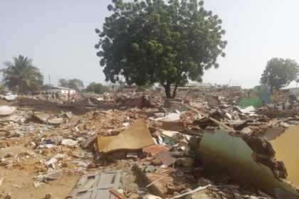 demolished homes at Gomoa Budumburam
