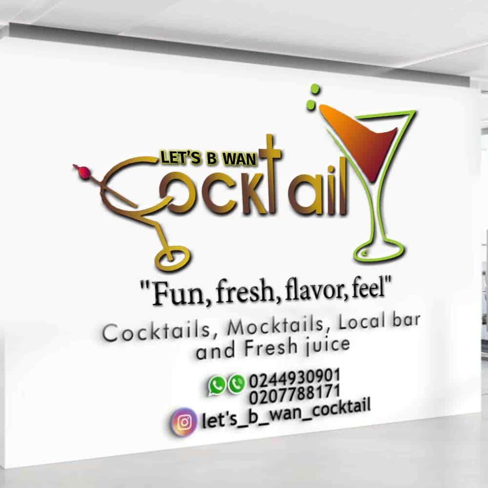 Lets B Wan Cocktail, producers of local Ghanaian drinks and fresh fruit drinks
