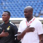 Otto Addo (right) with John Paintsil
