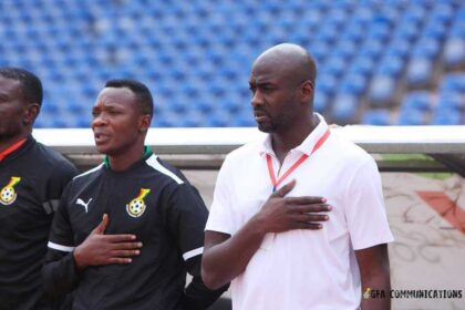 Otto Addo (right) with John Paintsil