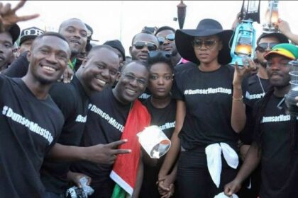 Yvonne Nelson led a vigil in 2015 to protest against the power crisis known as dumsor