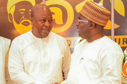 John Dramani Mahama (left) with Dr Mahamudu Bawumia