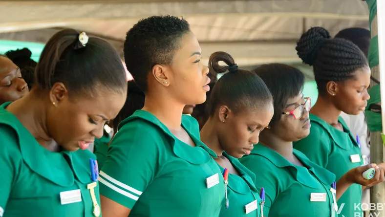 Nurses. President of GRNMA Madam Ofori-Ampofo has called for the improvement of the condition of services of nurses and midwives in the country