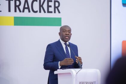 Kojo Oppong Nkrumah at the launch of the Performance Tracker