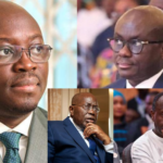 grid of Cassiel Ato Forson, Godfred Dame, Akufo-Addo and Ken Ofori-Atta