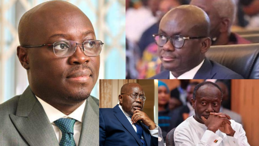 grid of Cassiel Ato Forson, Godfred Dame, Akufo-Addo and Ken Ofori-Atta