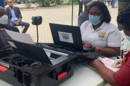 EC officials registering voters