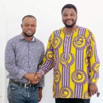 Emmanuel Kwaku Boam (left), Pru East NDC Parliamentary Candidate with Dr. Waheed Musah