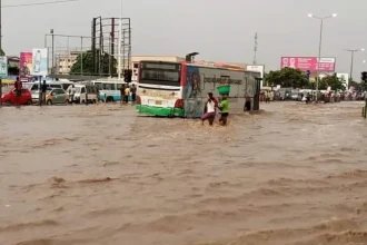 floods at Kaneshie First Light in Accra