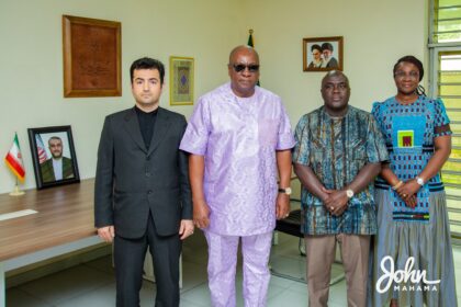 John Mahama at the Iranian Embassy to mourn with them on the loss of President Ebrahim Raisi