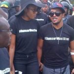 Yvonne Nelson, Van Vicker and others during a protest against power outages in 2015