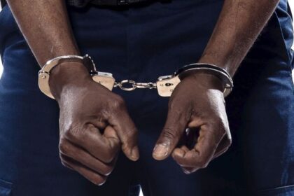 a man in handcuffs