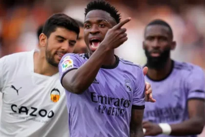 Vinicius Jr during a match against Valencia CF