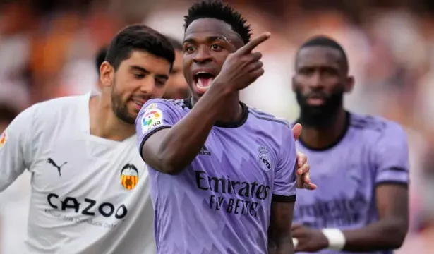 Vinicius Jr during a match against Valencia CF
