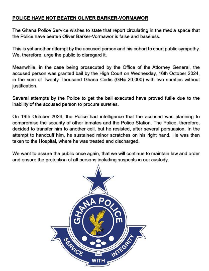 Police statement 