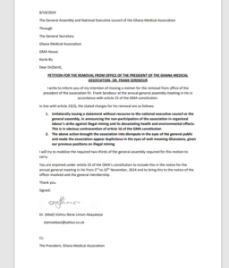 pettition for removal of GMA president