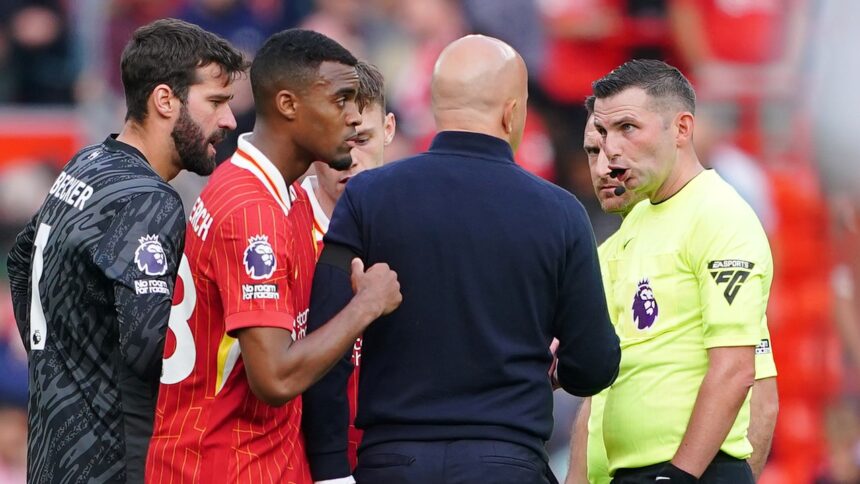 Arne Slot breaks silence after losing temper with referee Michael Oliver