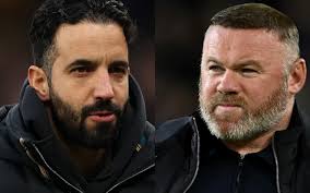 Ruben Amorim (left) and Wayne Rooney