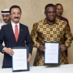 PCFC Chairman Sultan Ahmed Bin Sulayem and Samuel Nartey George