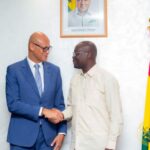 Ecobank Group CEO, Jeremy Awori and Finance Minister Dr. Cassiel Ato Forson had shake