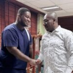 Alexander Afenyo-Markin exchanging pleasantries